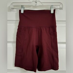 Aerie Offline Burgundy Bike Shorts